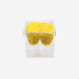 Acrylic 4 Drawer Box | Yellow Roses