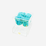 Acrylic 4 Drawer Box | Turquoise Roses