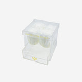 Acrylic 4 Drawer Box | White Roses