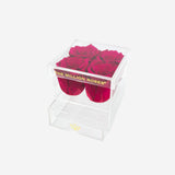Acrylic 4 Drawer Box | Magenta Roses