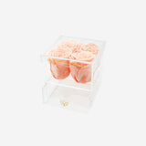 Acrylic 4 Drawer Box | Peach Roses