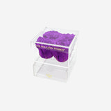 Acrylic 4 Drawer Box | Bright Purple Roses