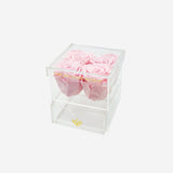 Acrylic 4 Drawer Box | Light Pink Roses