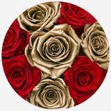 Basic Black Box | Red & Gold Roses